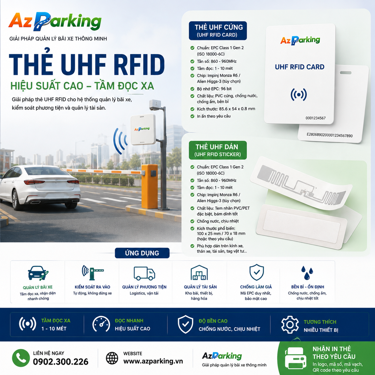 Thẻ UHF RFID – Thẻ cứng & Thẻ dán