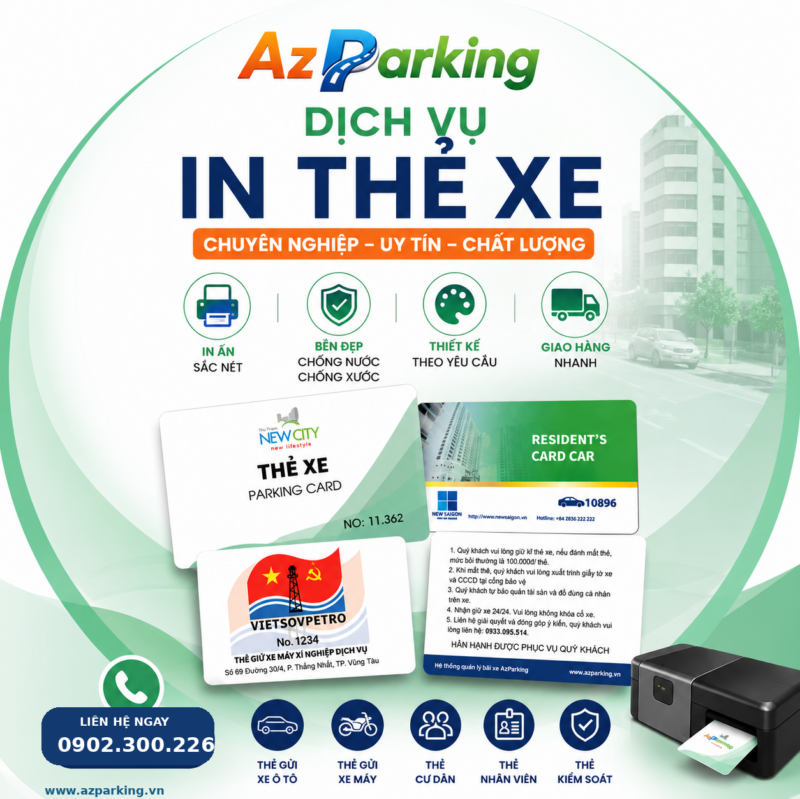 DỊCH VỤ IN THẺ XE THEO YÊU CẦU
