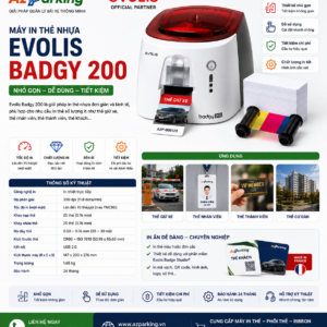 Máy In Thẻ Evolis Badgy 200 – Nhỏ Gọn, Dễ Dùng, Tiết Kiệm