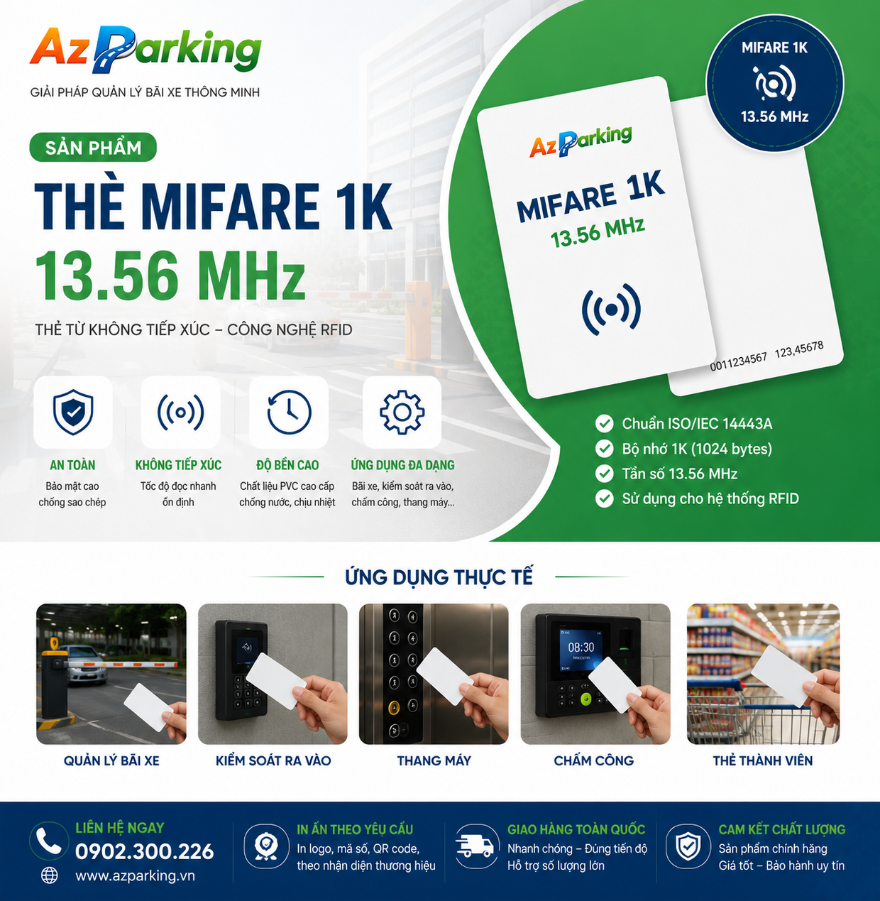 Thẻ từ RFID Mifare 13.56MHz